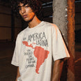 Camiseta Oversized Soy America Latina Masculina Off-White