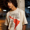 Camiseta Oversized Soy America Latina Masculina Off-White