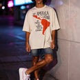 Camiseta Oversized Soy America Latina Masculina Off-White