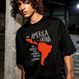 Camiseta Oversized Soy America Latina Masculina Preto