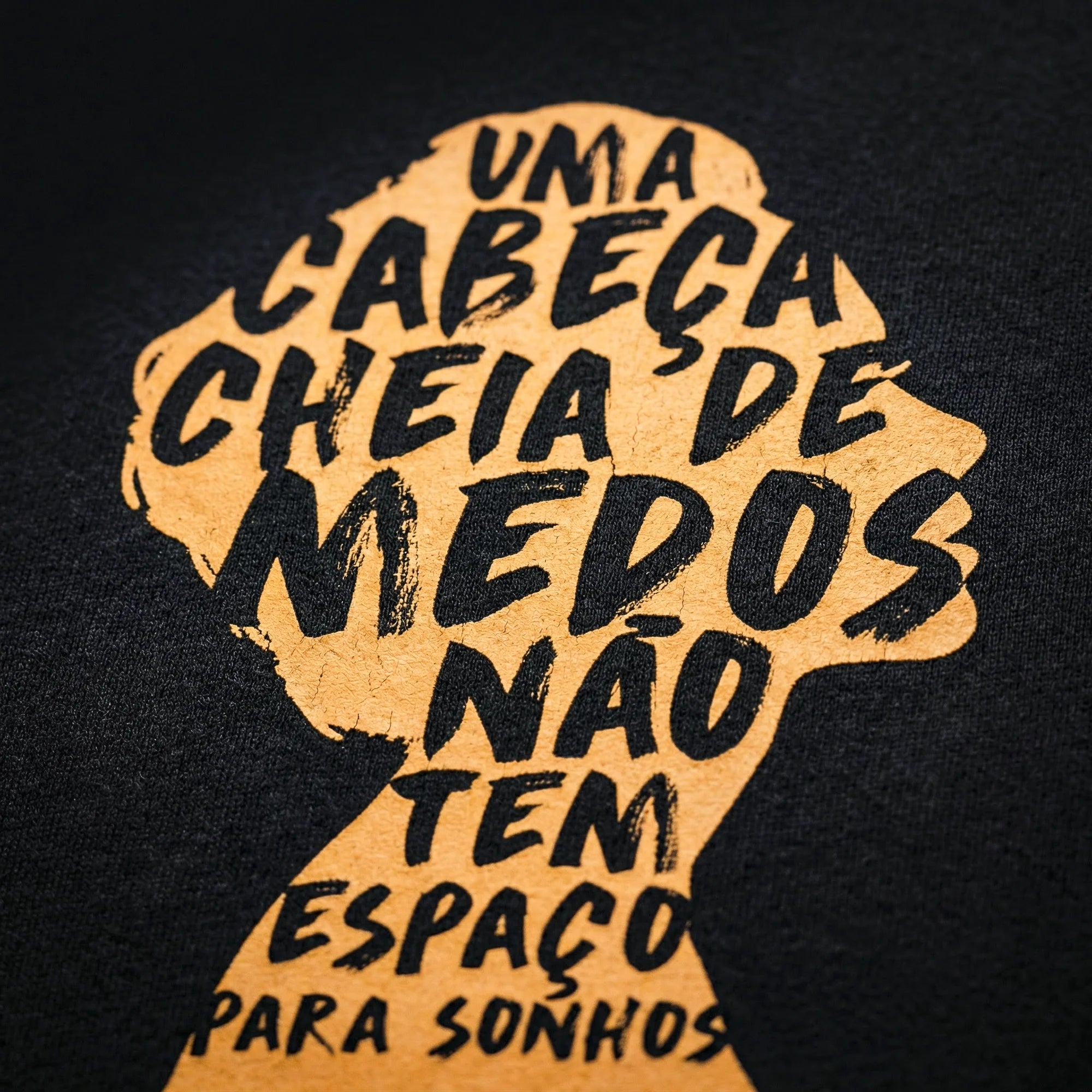Camiseta Oversized cabecamedos Masculina Preto