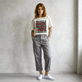 Camiseta Oversized coragens Feminina Off-White