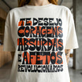 Camiseta Oversized coragens Feminina Off-White