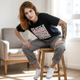 Camiseta Oversized coragens Feminina Preto