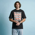 Camiseta Oversized coragens Masculina Preto