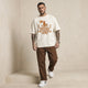 Camiseta Oversized migramos Masculina Off-White
