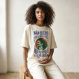 Camiseta Oversized naoquero Feminina Off-White