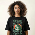 Camiseta Oversized naoquero Feminina Preto