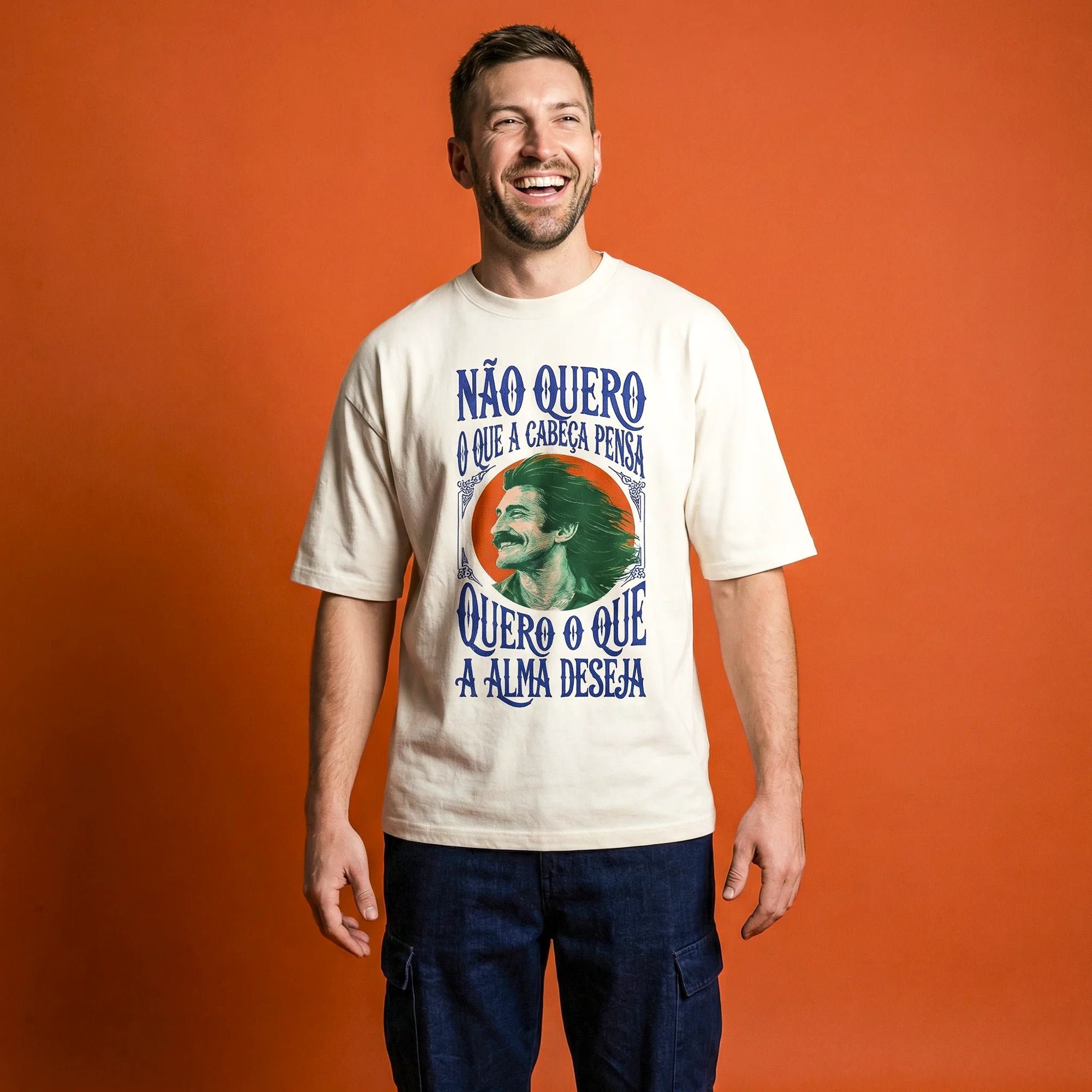 Camiseta Oversized naoquero Masculina Off-White