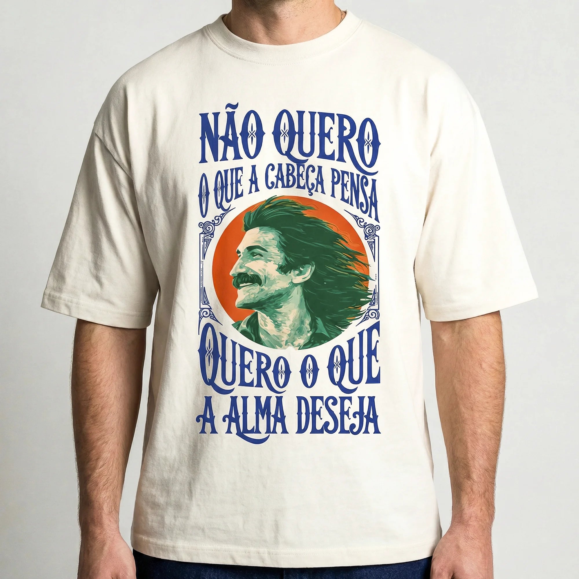 Camiseta Oversized naoquero Masculina Off-White