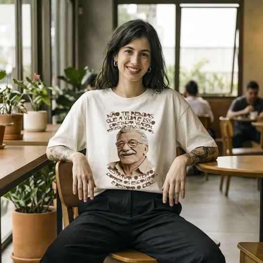 Camiseta Oversized Não Te Rendas Feminina Off-White