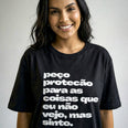 Camiseta Oversized pecoprotecao Feminina Preto