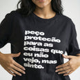 Camiseta Oversized pecoprotecao Feminina Preto