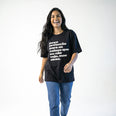 Camiseta Oversized pecoprotecao Feminina Preto