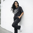 Camiseta Oversized pecoprotecao Feminina Preto