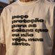 Camiseta Oversized pecoprotecao Masculina Off-White
