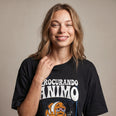 Camiseta Oversized Procurando Animo Feminina Preto 05