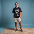 Camiseta Oversized Procurando Animo Masculina Preto 02