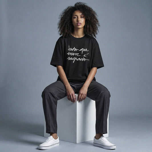 Camiseta Oversized tudomove Feminina Preto