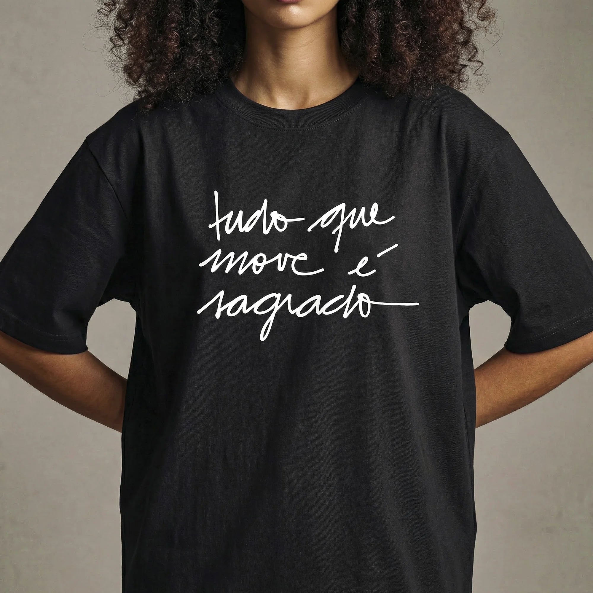 Camiseta Oversized tudomove Feminina Preto