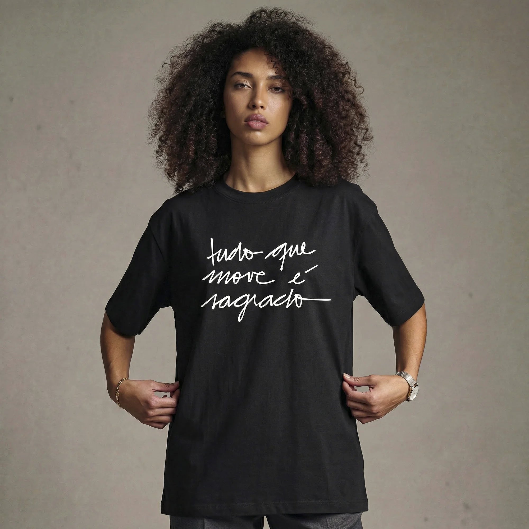Camiseta Oversized tudomove Feminina Preto