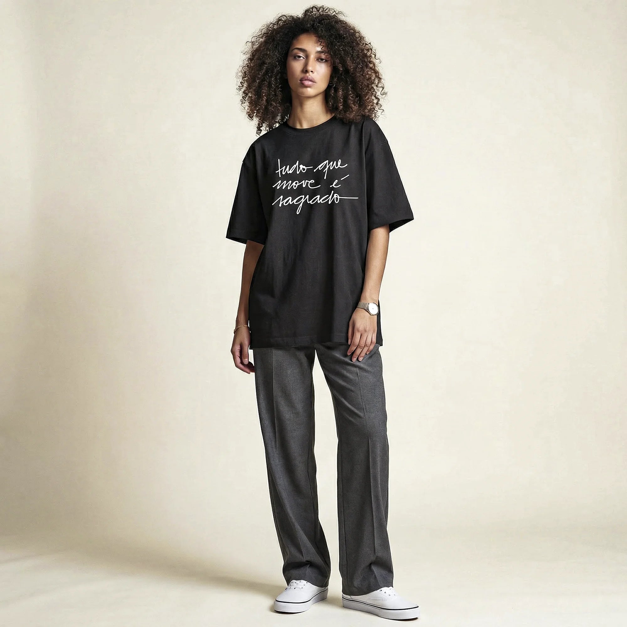 Camiseta Oversized tudomove Feminina Preto