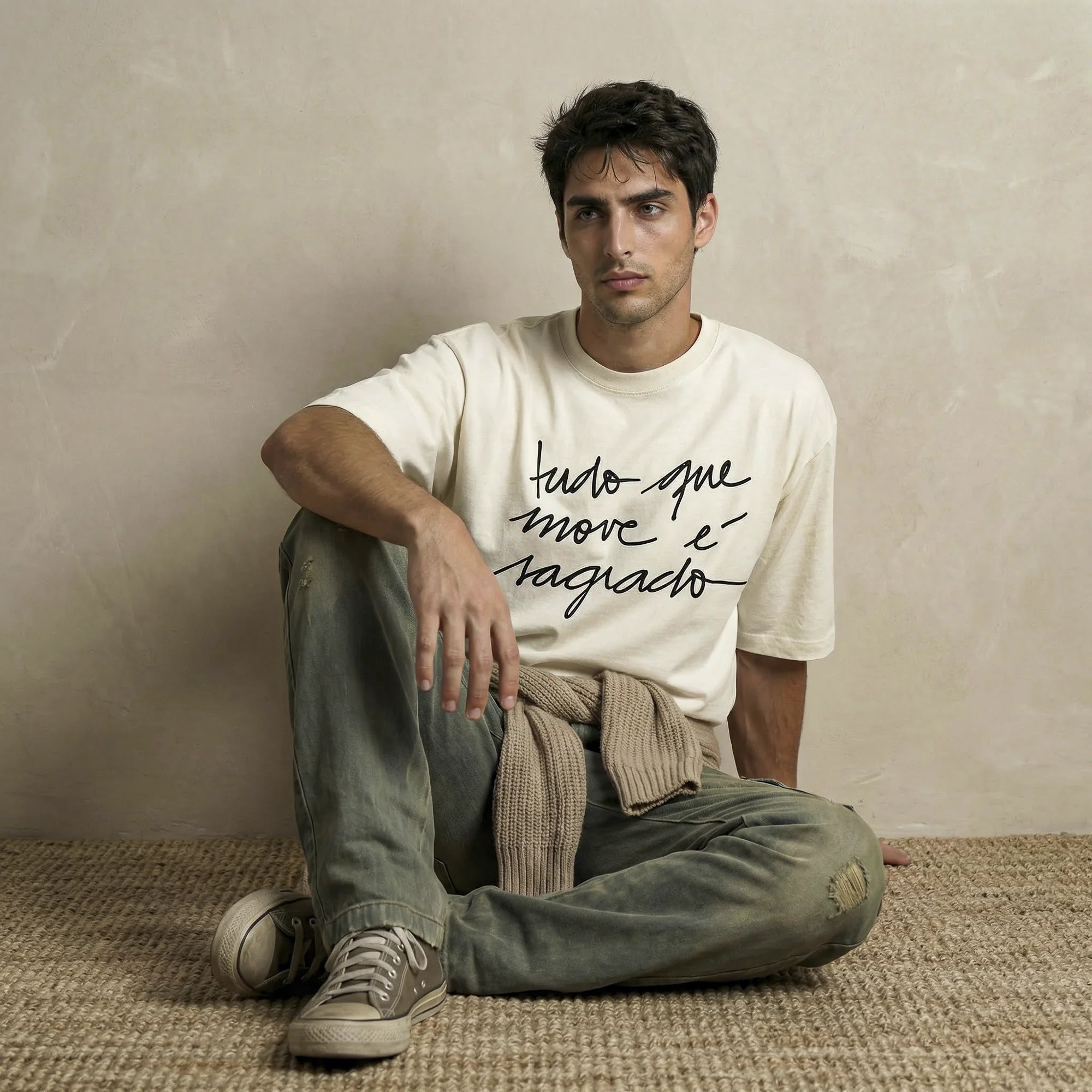 Camiseta Oversized tudomove Masculina Off-White