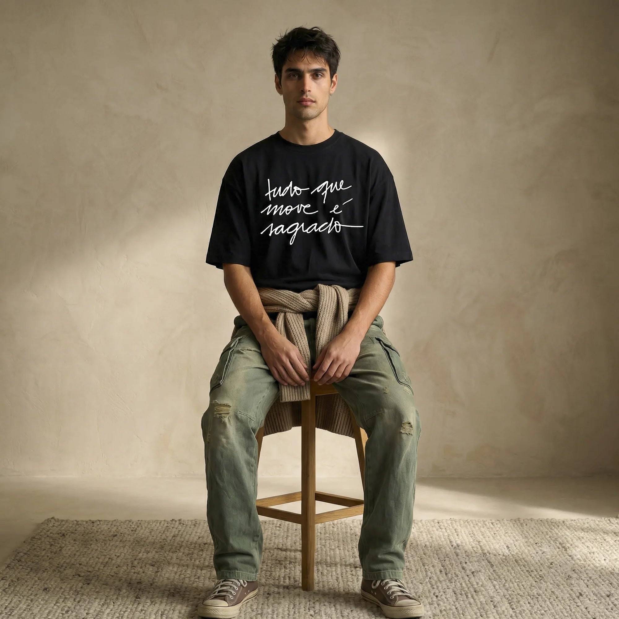 Camiseta Oversized tudomove Masculina Preto