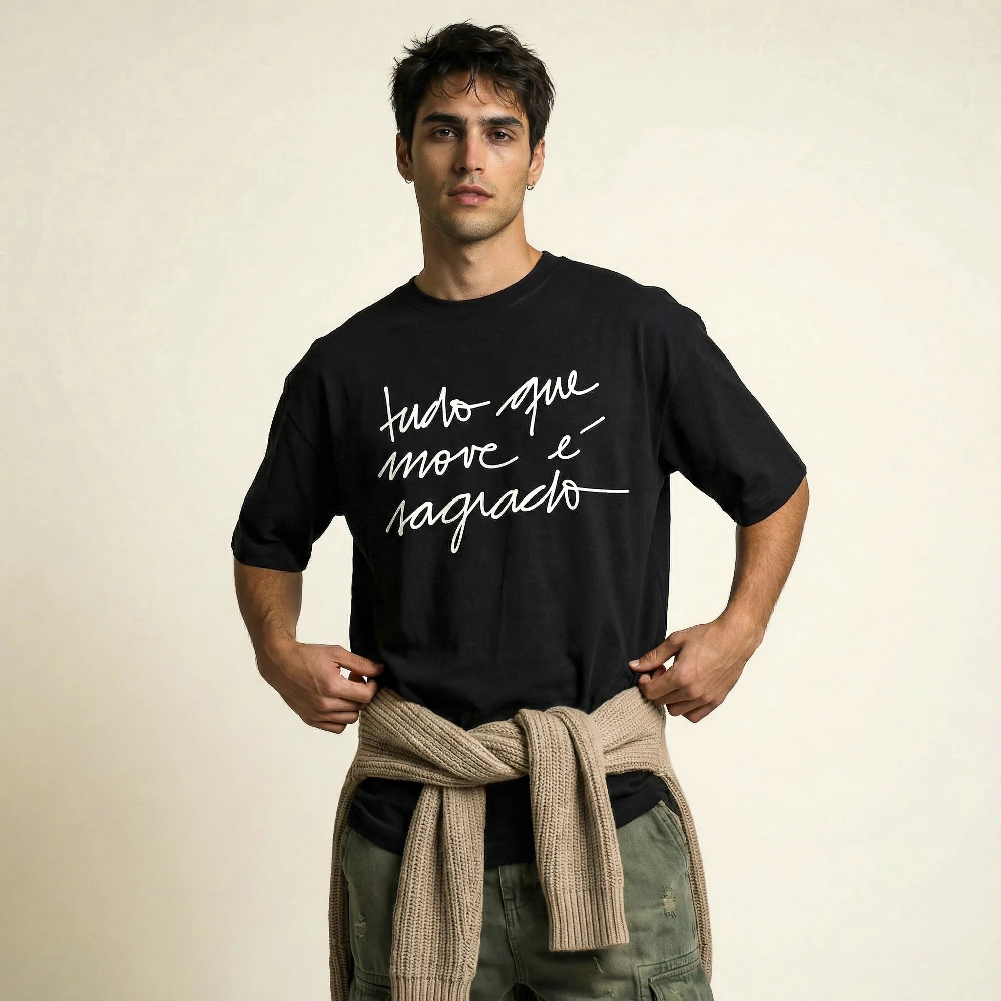 Camiseta Oversized tudomove Masculina Preto