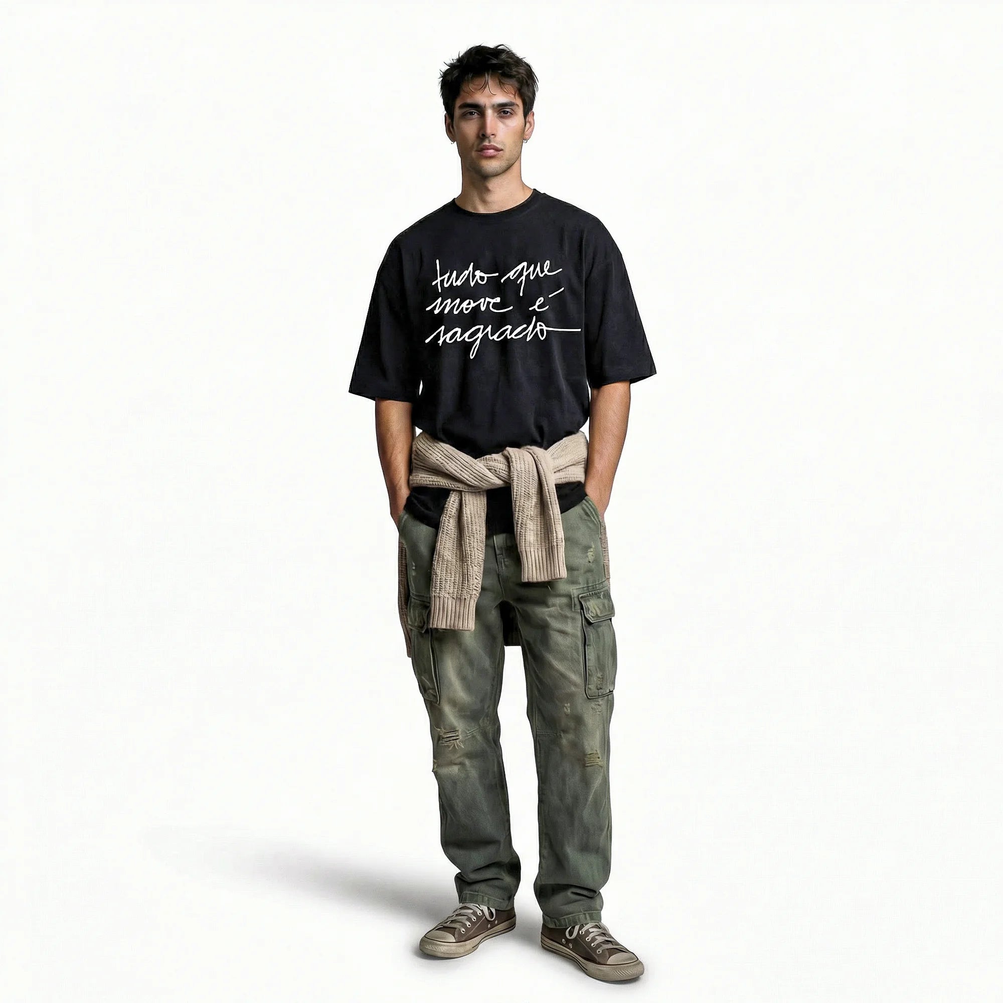 Camiseta Oversized tudomove Masculina Preto
