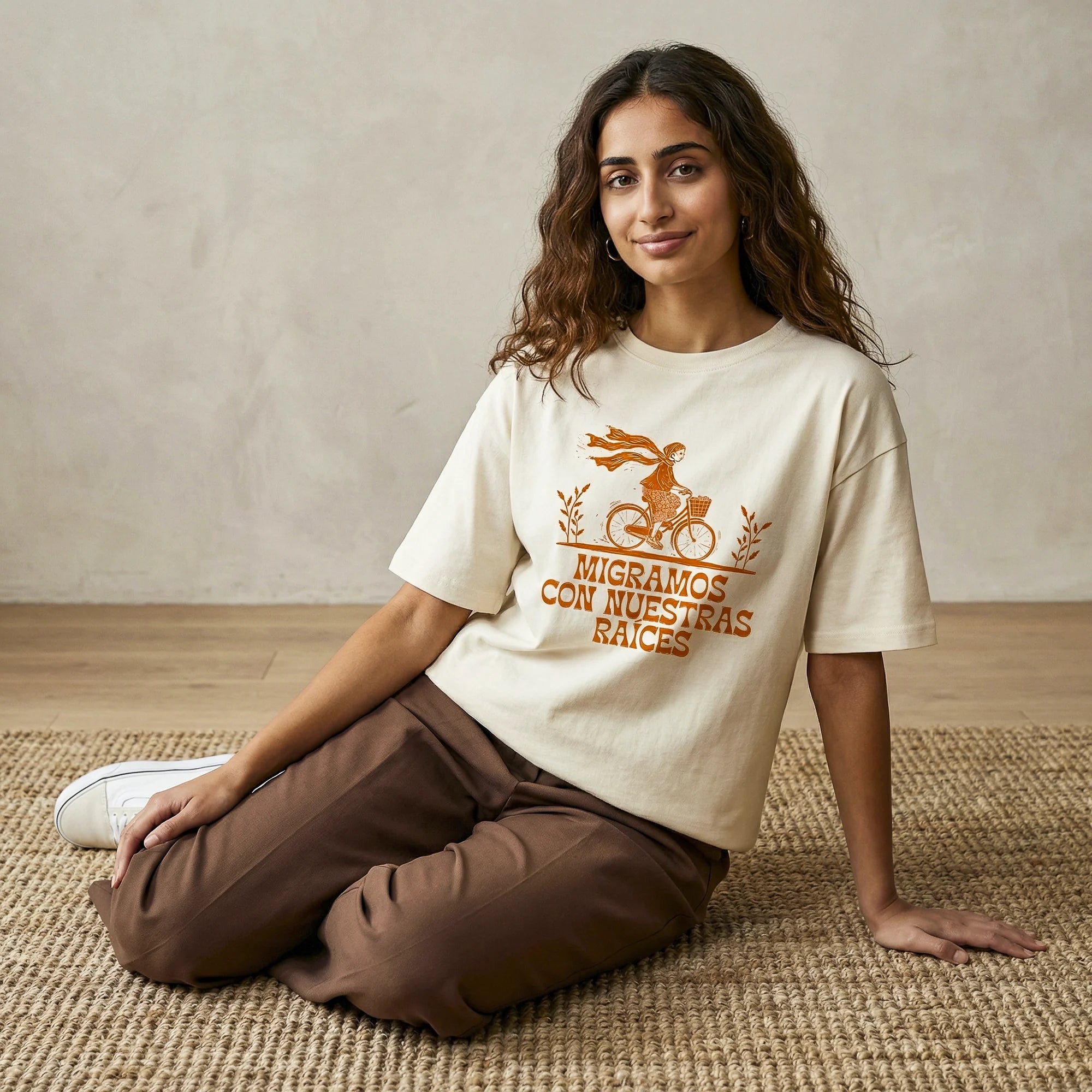 Camiseta Oversized unknown Feminina Off-White