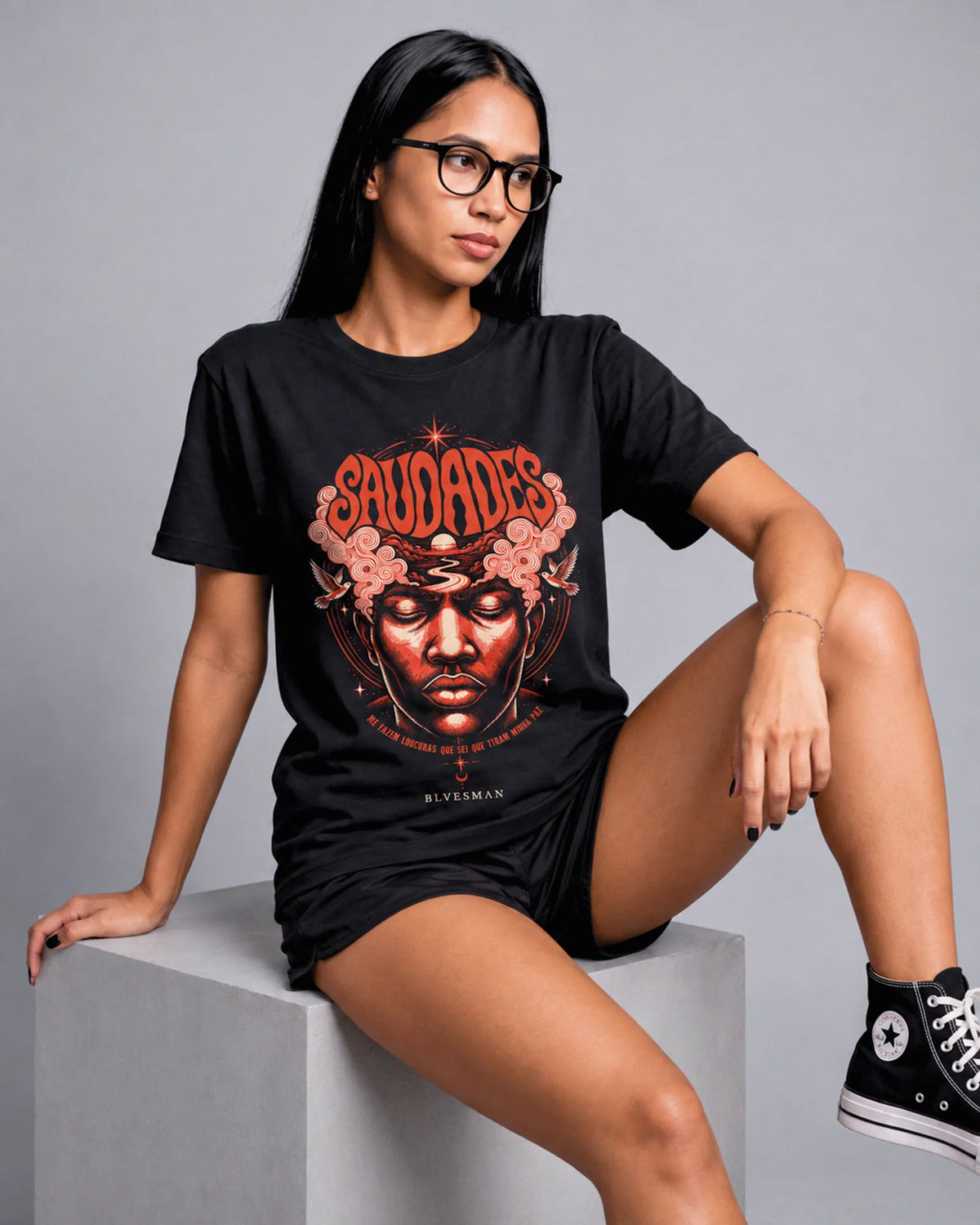 Camiseta Básica 20 Ligações Feminina Preto