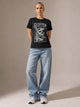 Camiseta Básica Led Zeppelin Feminina Preto