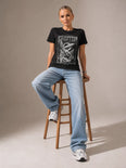 Camiseta Básica Led Zeppelin Feminina Preto