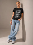 Camiseta Básica Led Zeppelin Feminina Preto