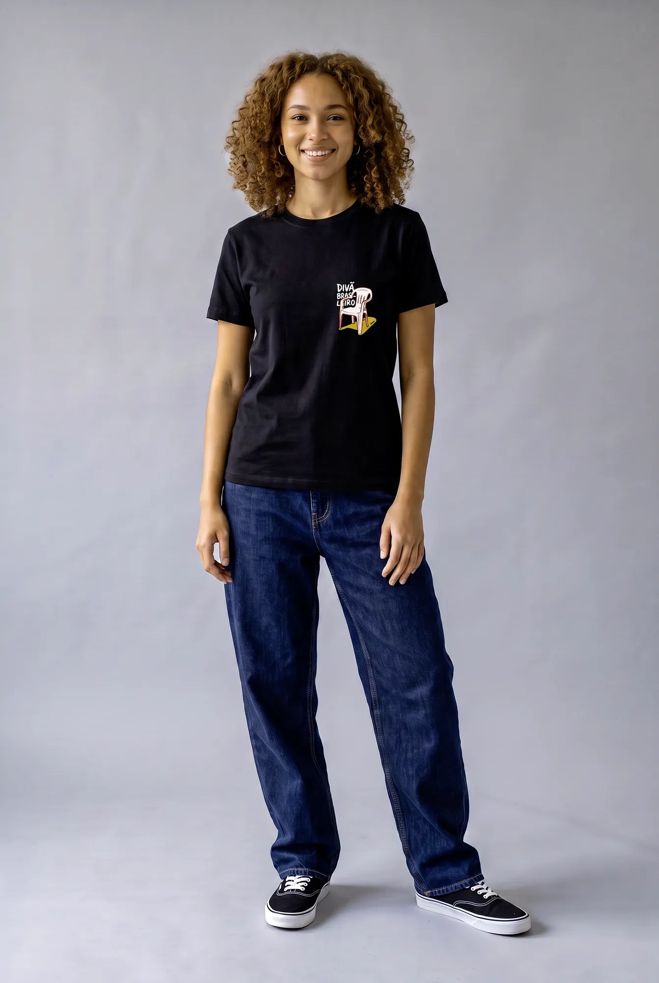 Camiseta Básica Divã Brasileiro Feminina Preto