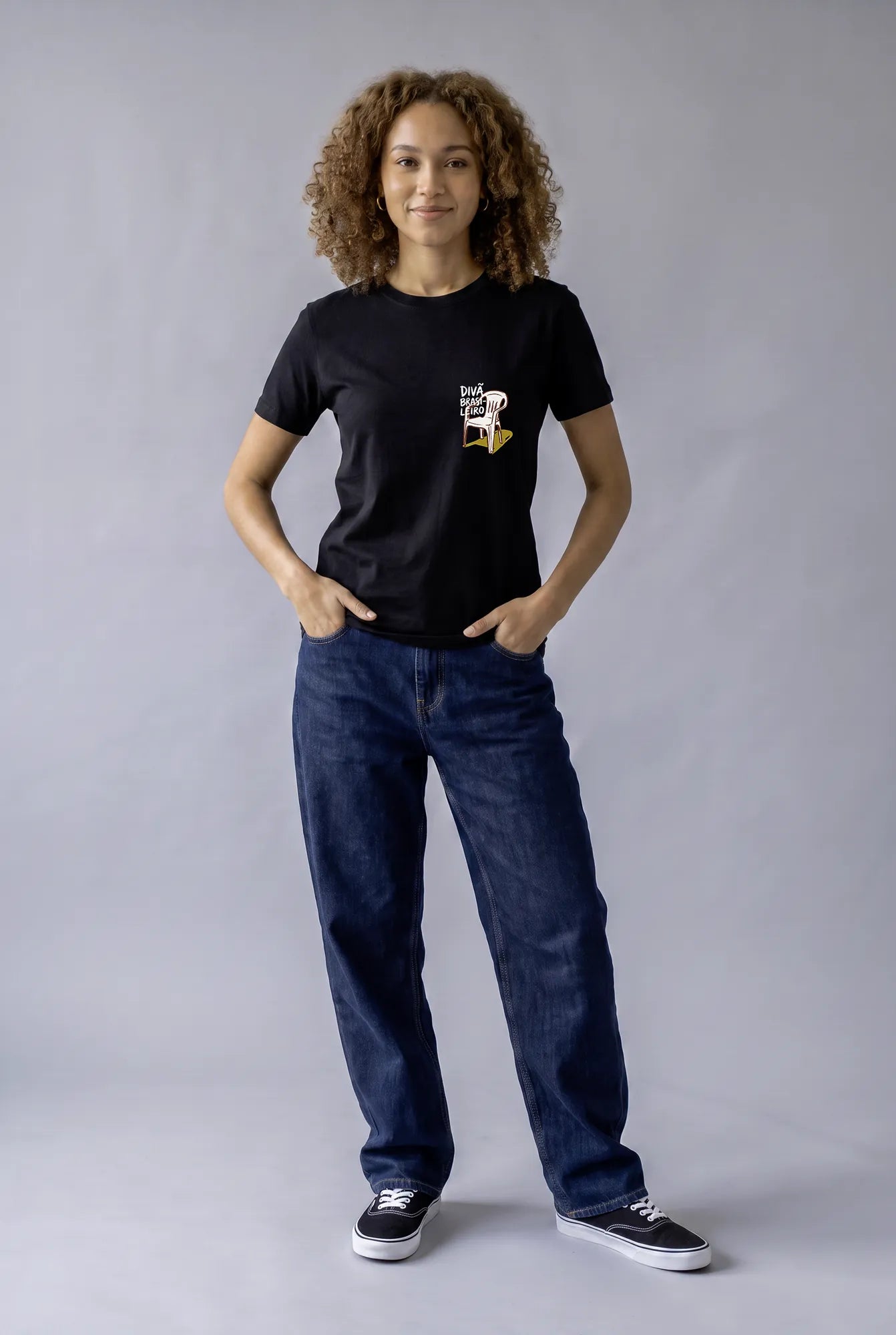 Camiseta Básica Divã Brasileiro Feminina Preto