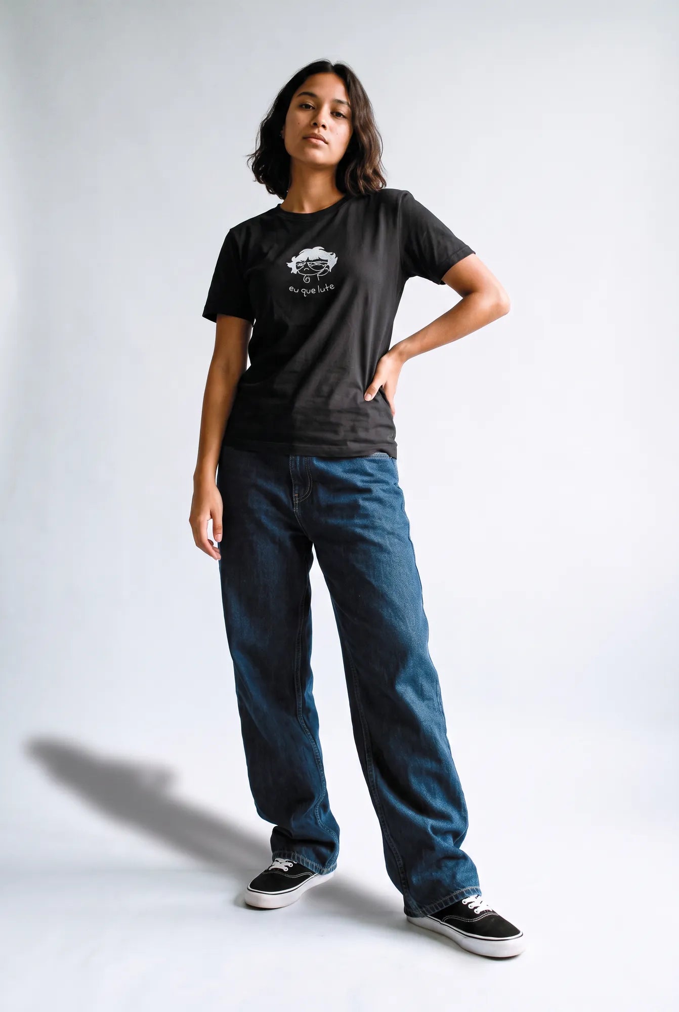 Camiseta Básica Eu Que Lute Feminina Preto