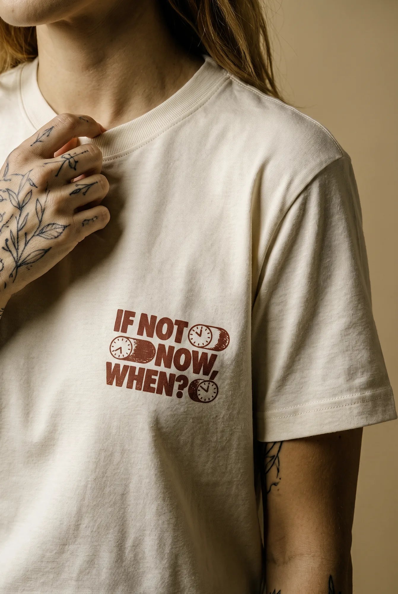 Camiseta Básica If Not Now, When? Feminina Off-White