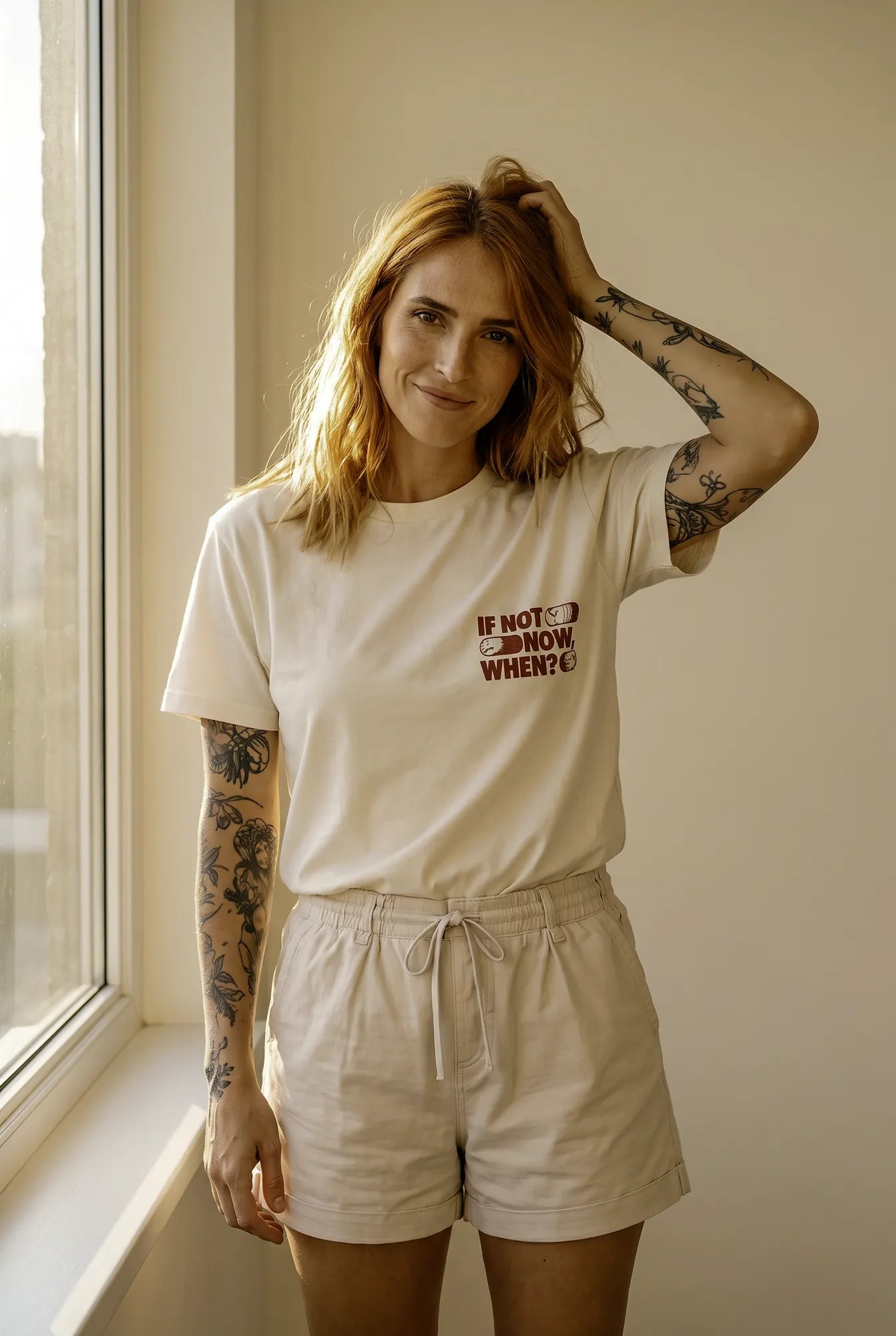 Camiseta Básica If Not Now, When? Feminina Off-White