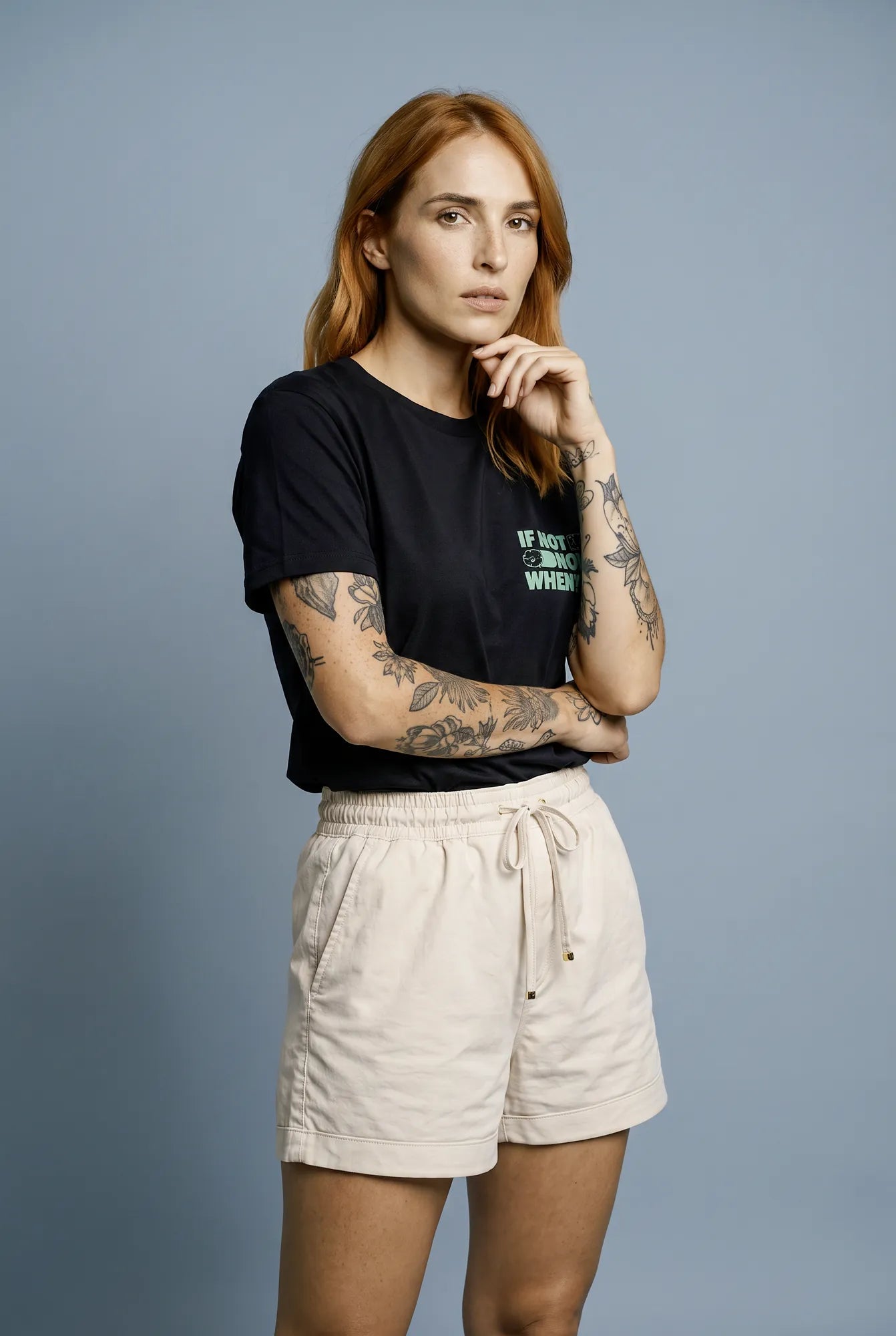 Camiseta Básica If Not Now, When? Feminina Preto