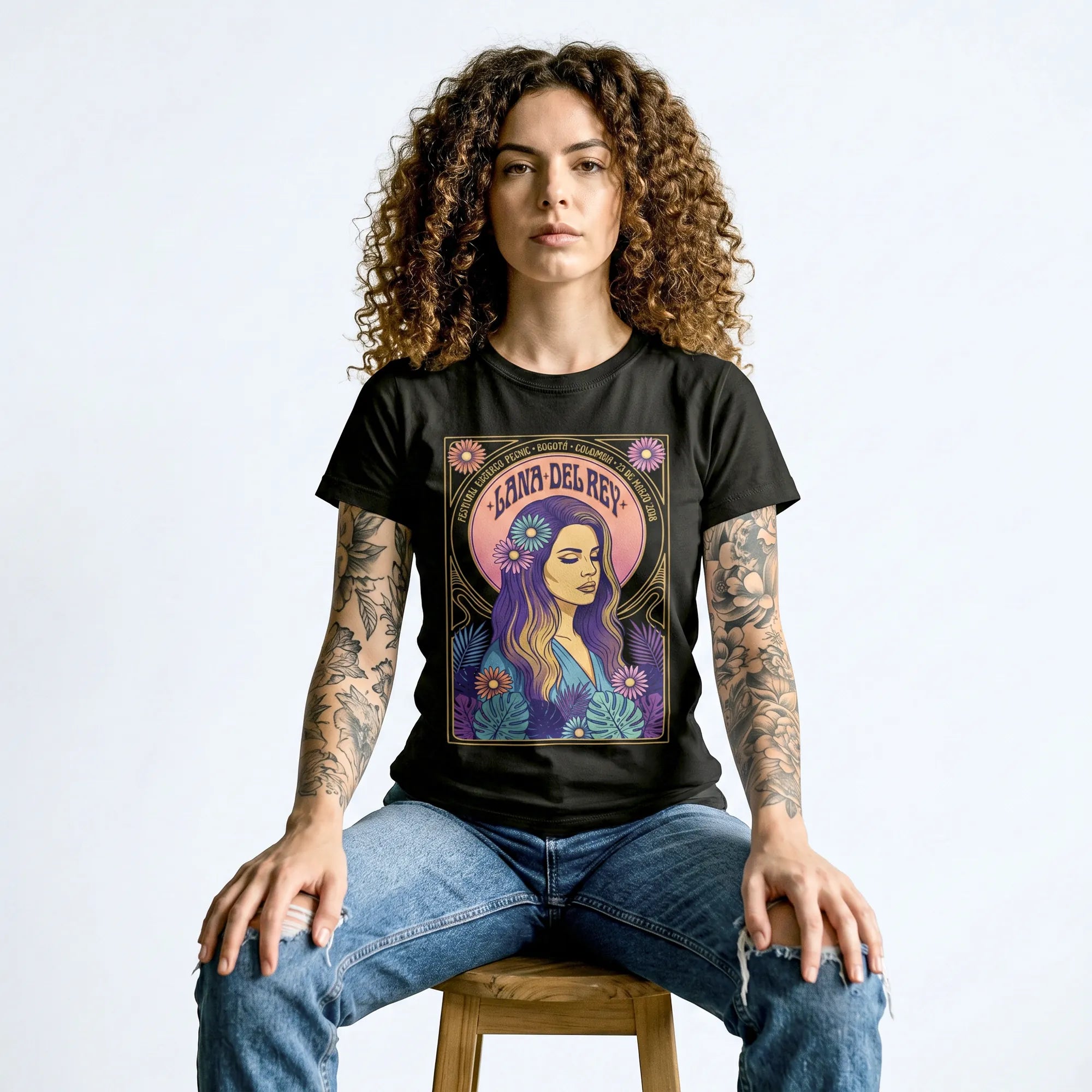 Camiseta Básica Lana Del Rey Feminina Preto