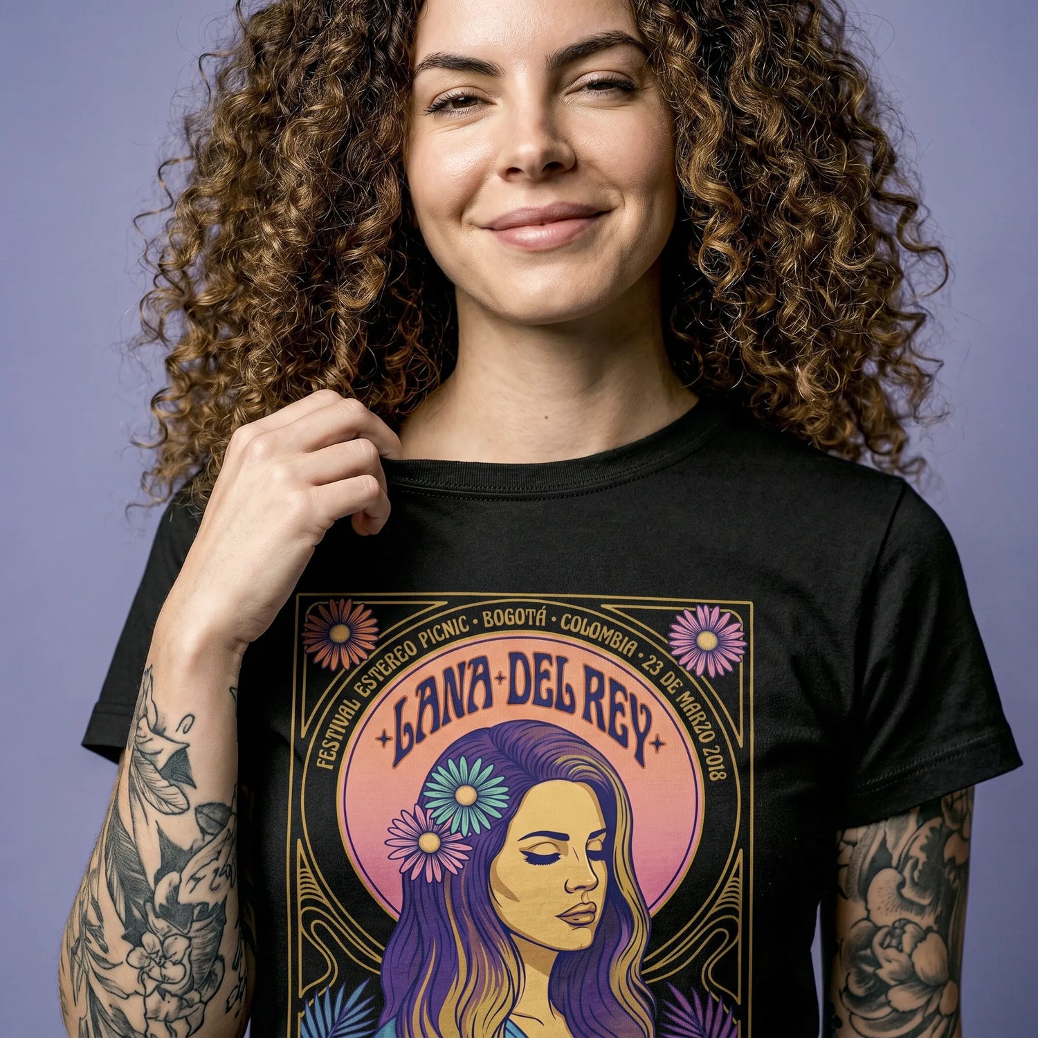 Camiseta Básica Lana Del Rey Feminina Preto