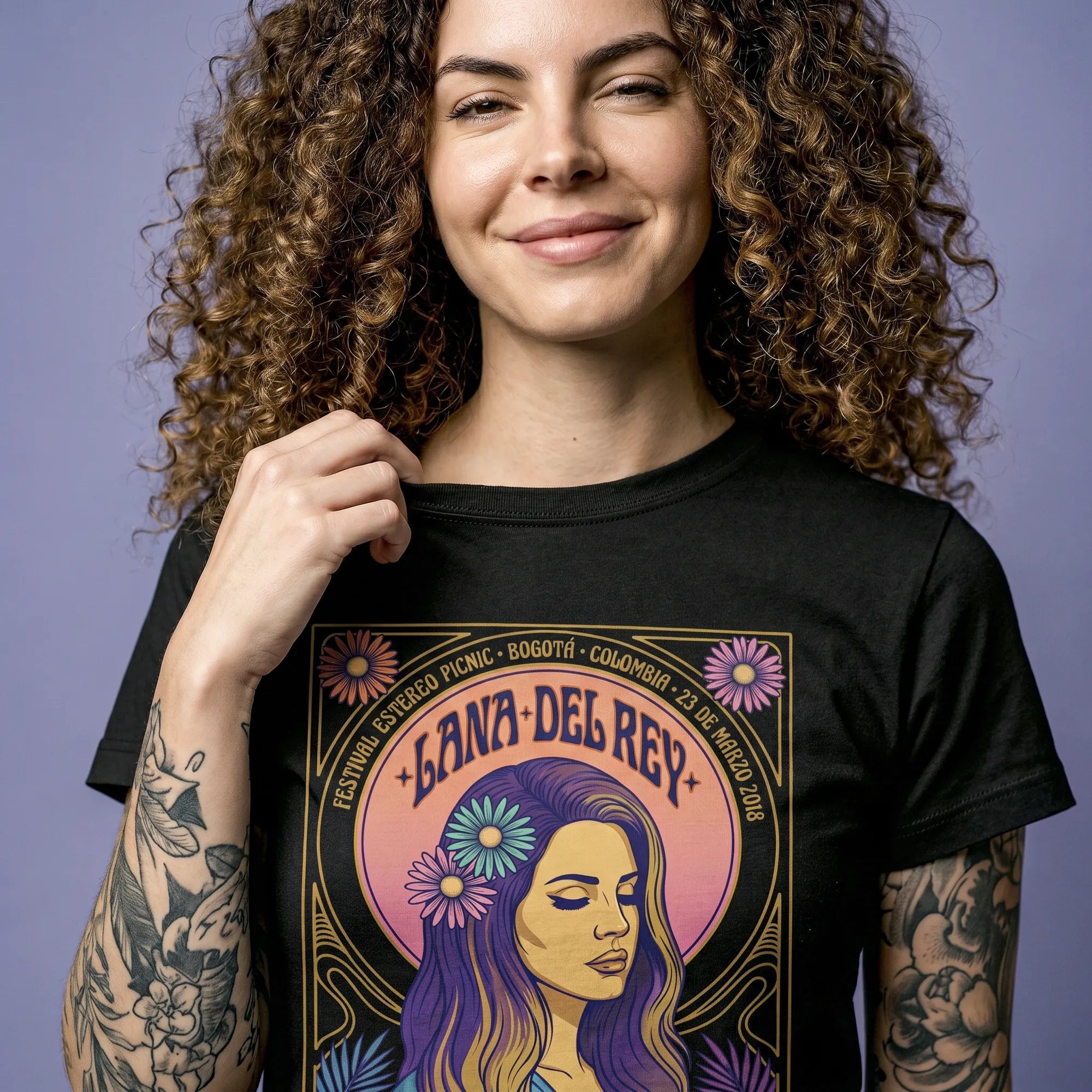 Camiseta Básica Lana Del Rey Feminina Preto