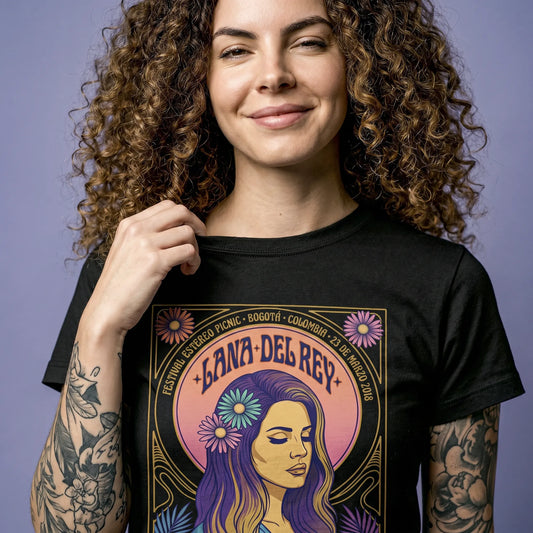 Camiseta Básica Lana Del Rey Feminina Preto