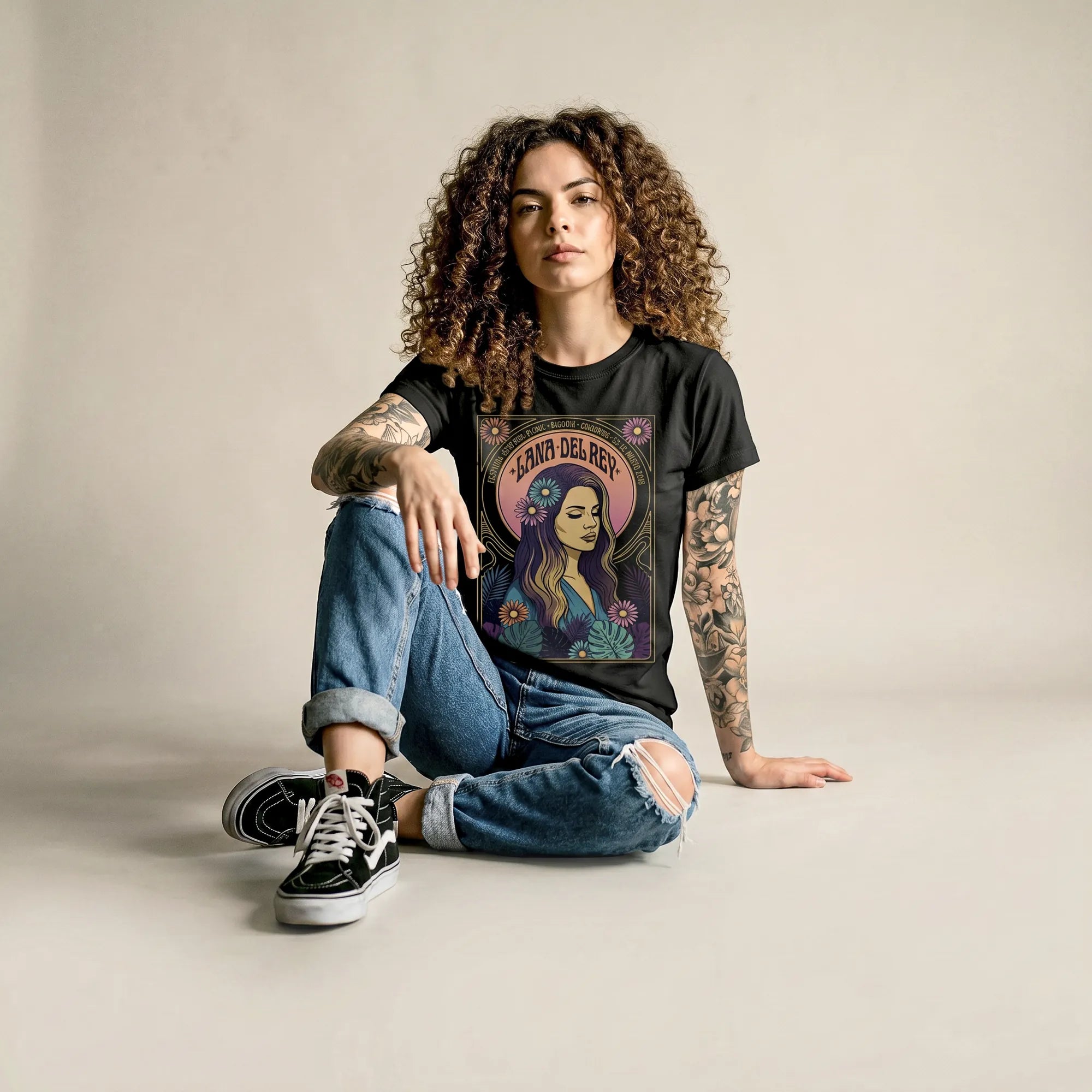 Camiseta Básica Lana Del Rey Feminina Preto