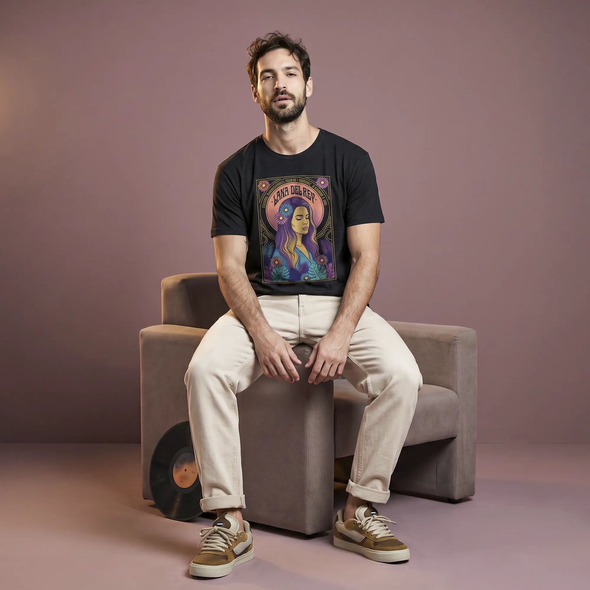 Camiseta Básica Lana Del Rey Masculina Preto