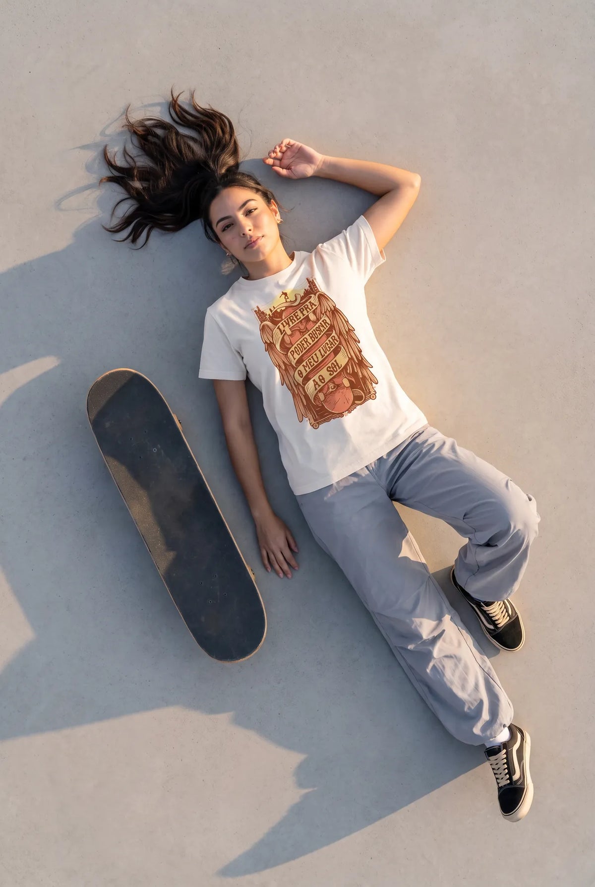Camiseta Básica Lugar ao Sol Feminina Off-White