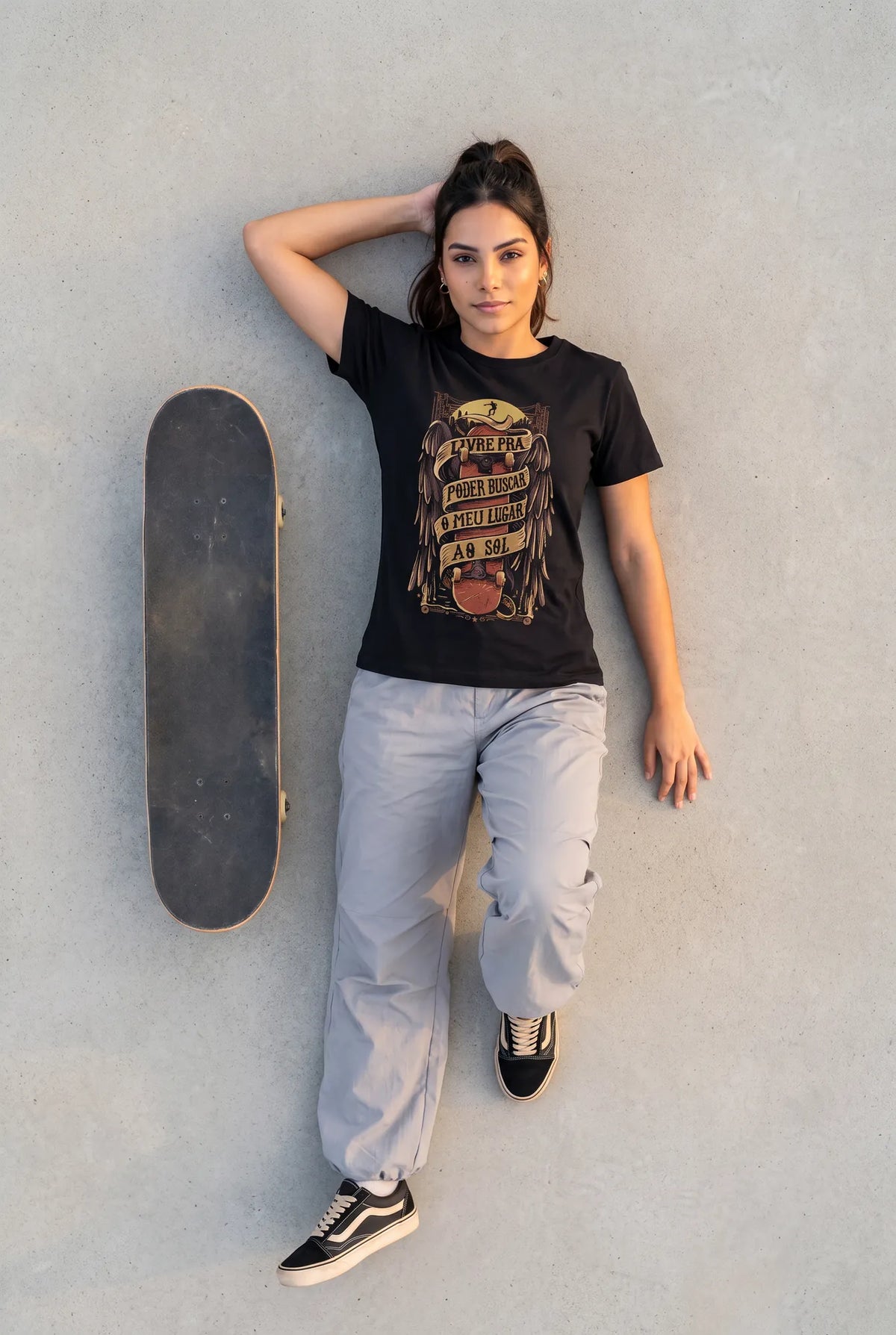 Camiseta Básica Lugar ao Sol Feminina Preto