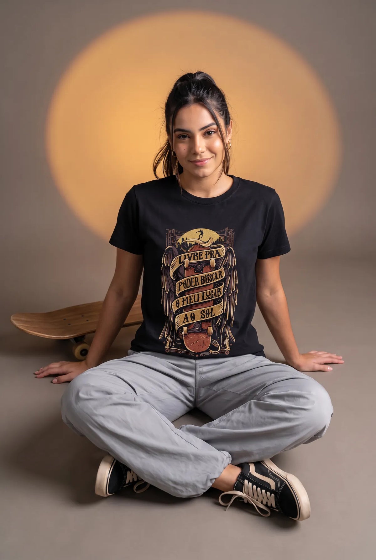 Camiseta Básica Lugar ao Sol Feminina Preto